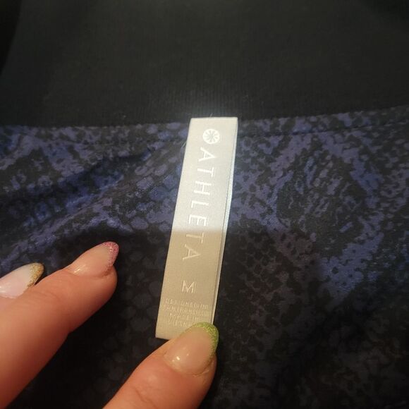 Athleta Jacket Size M Black and Blue - Picture 2 of 8